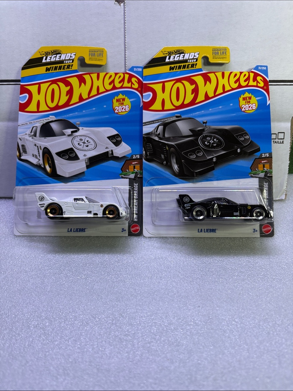 Hot wheels La Liebre Die-Cast Toy Car - White and Black lot of 2